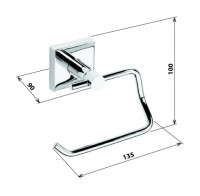 Bemeta BETA držák toaletního papíru 135x100x90 mm, bez krytu, chrom   132112042